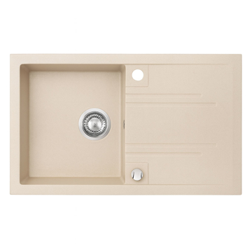 Slika Sudopera granitna BEŽ DRGM48/78SA 78x48 cm sa sifonom